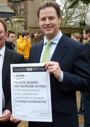 A picture of Nick Clegg before the election